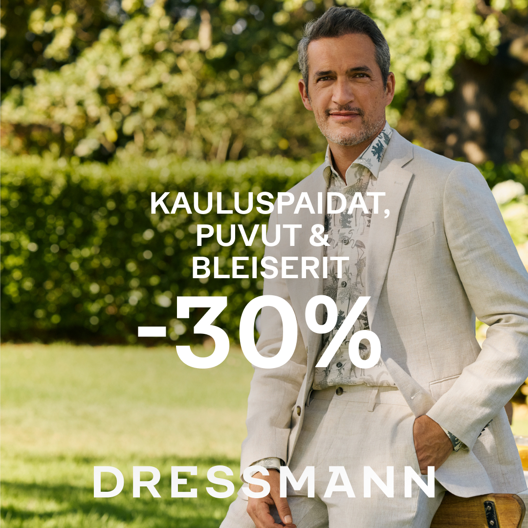 JUHLAKAUSI; puvut, pukupaidat & bleiserit -30% Dressmann