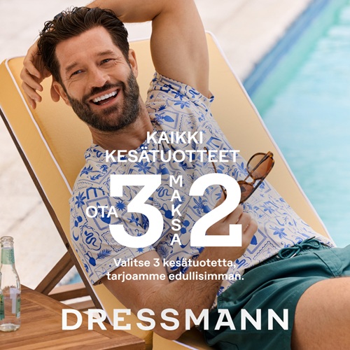 Kaikki kesätuotteet Ota 3 maksa 2 Dressmann