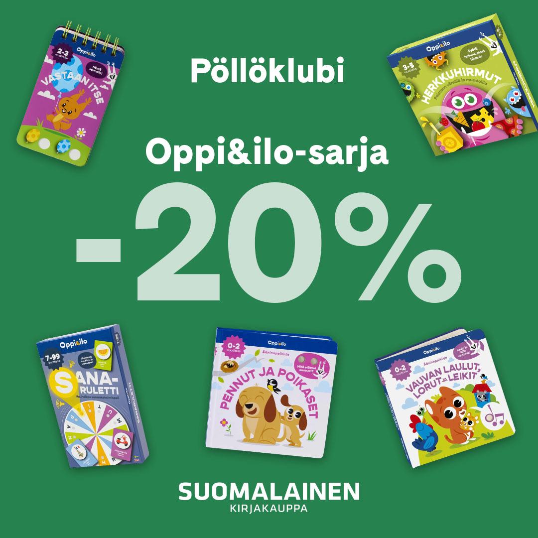Klubitarjous: Oppi & ilo tuotteet -20% Suomalainen Kirjakauppa