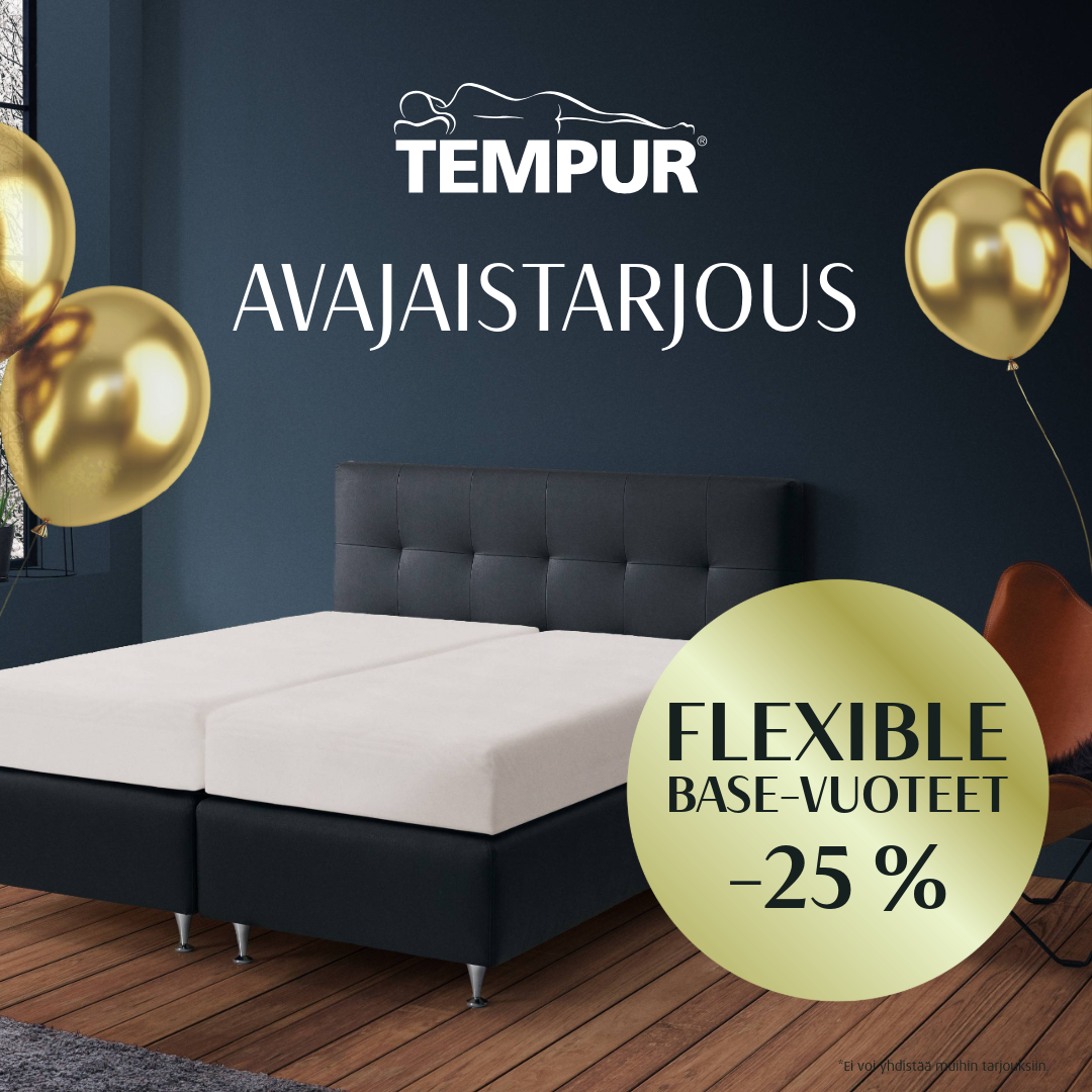 Flexible base-vuoteet -25 % Tempur Brand Store Lahti