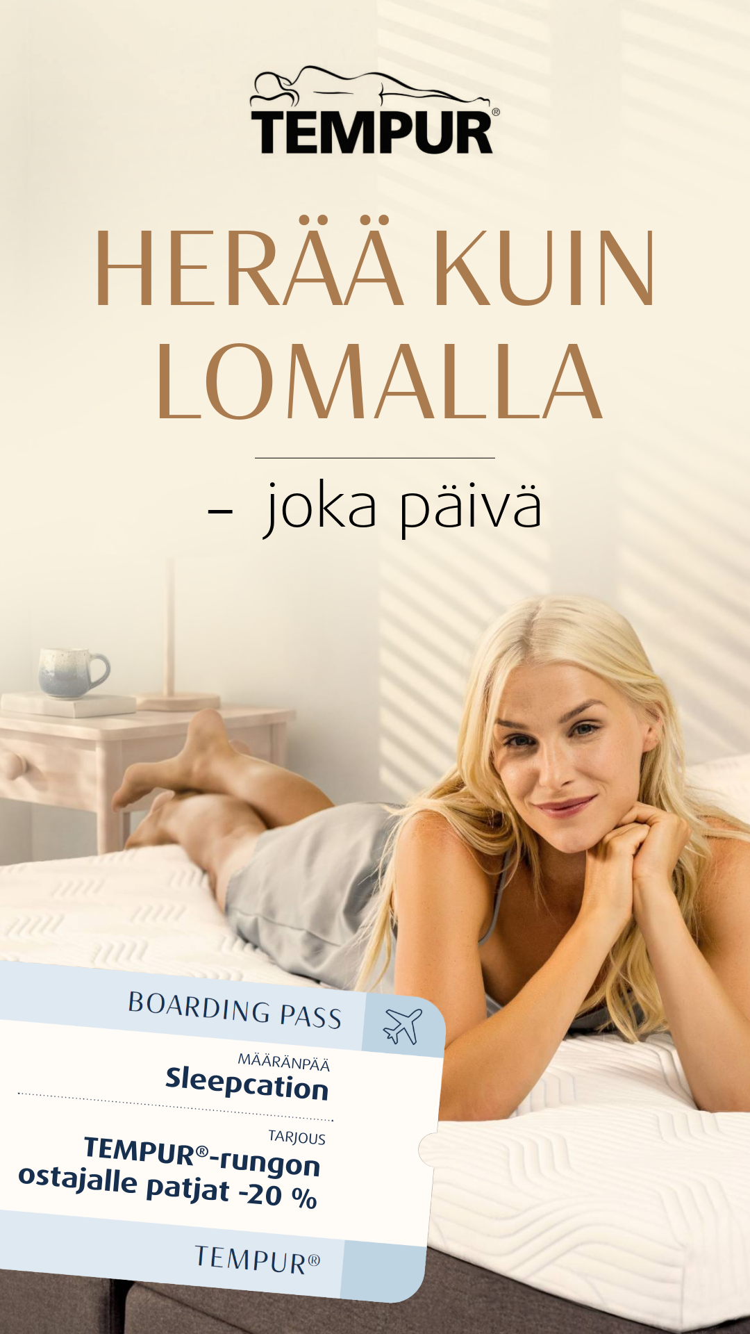 Tempur paksut patjat -20% rungon ostajalle. Tempur Brand Store Lahti