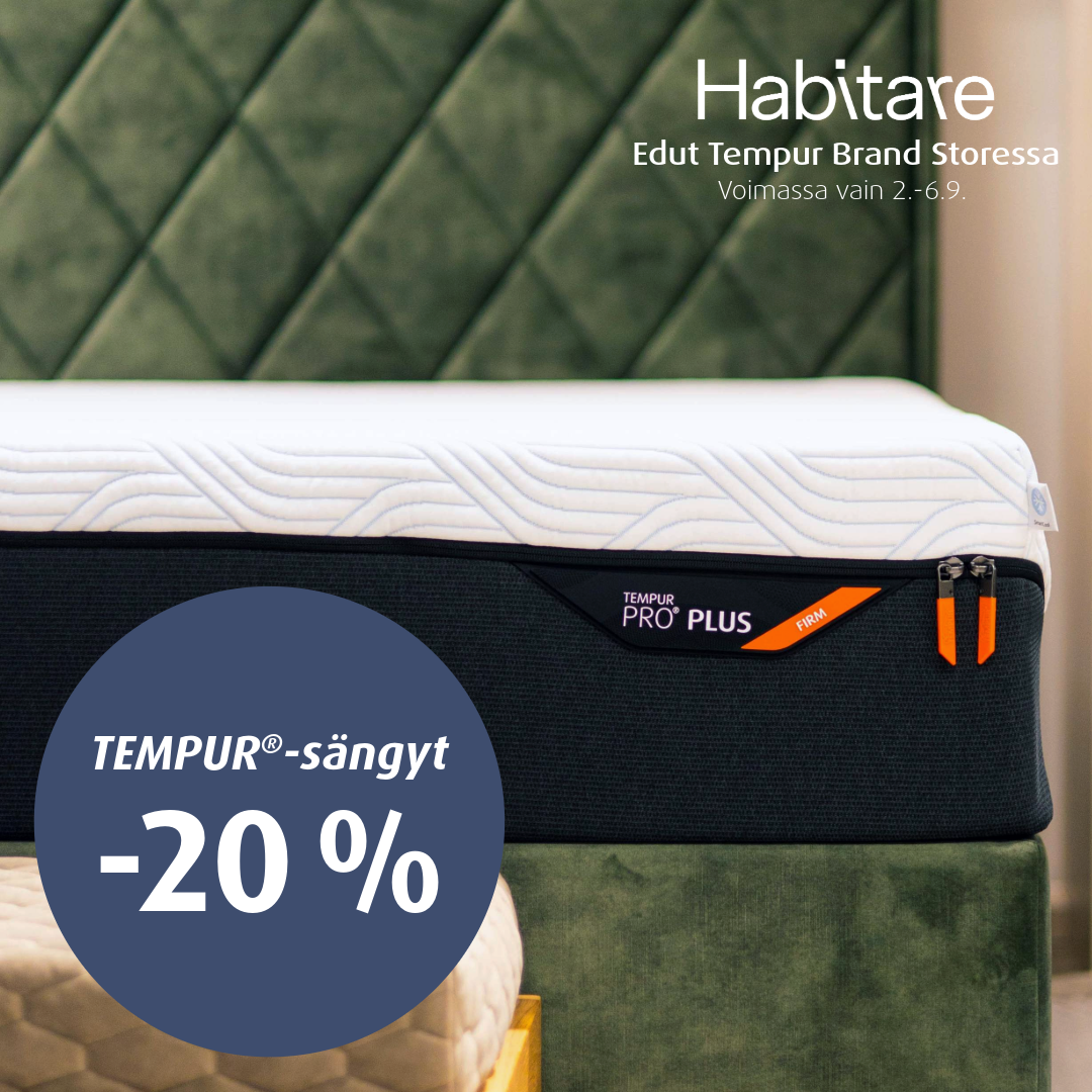 Tempur sängyt -20% Tempur Brand Store Lahti