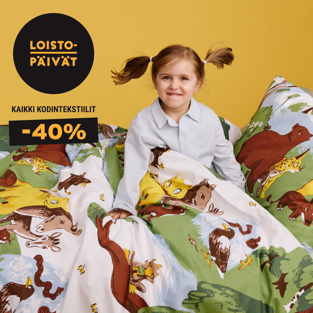 Loistopäivät: Kaikki kodintekstiilit -40% Finlayson popup