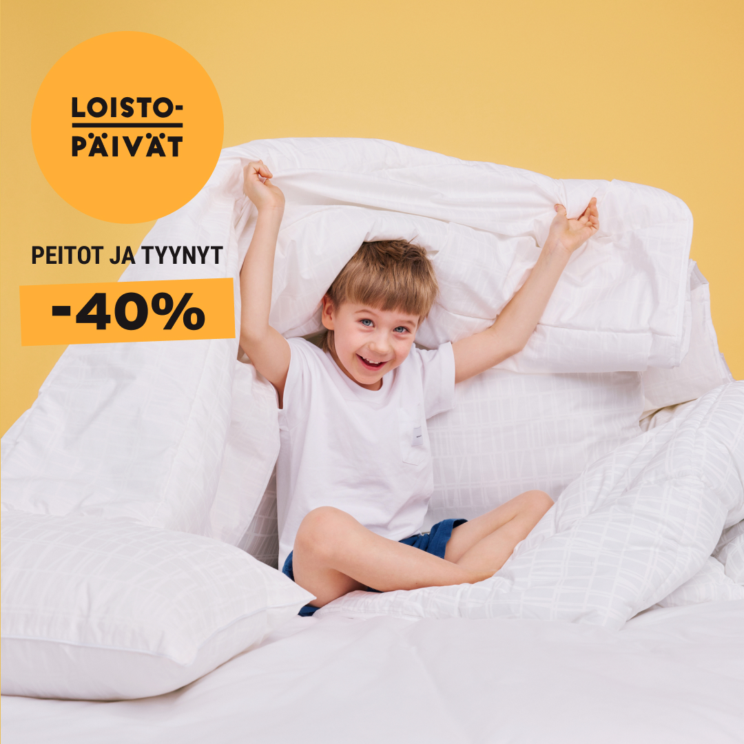Peitot ja tyynyt -40% Finlayson popup